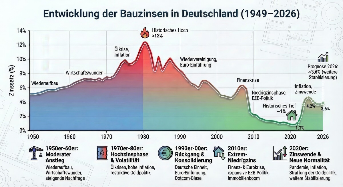 Entwicklung der Bauzinsen